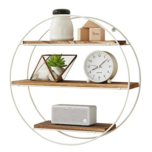 206 - NEW BOXED TFER Round Floating Shelves Wall Mounted Hanging Shelf