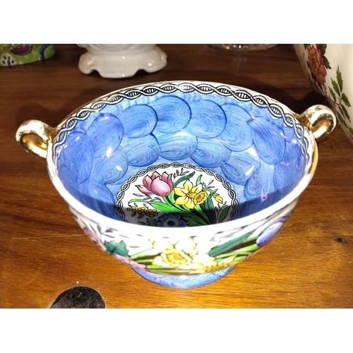 109 - NICE MALING TWO HANDLED SUGAR BOWL