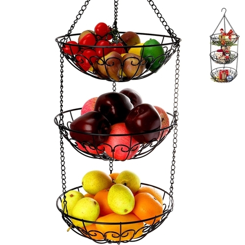 179 - New Boxed Dicunoy 3 Tier Hanging Fruit Basket