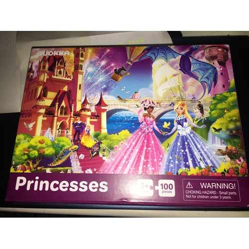 7 - NEW BOXED PRINCESSES 100 Piece Jigsaw Puzzles for Kids 3 4 5 Year Olds