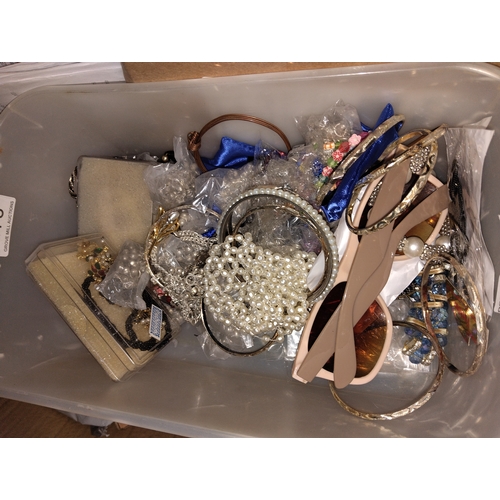 117 - BOX STUFFED FULL OF NEW FASHION JEWELLERY