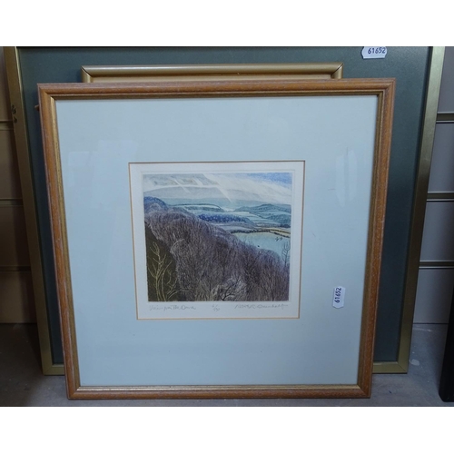 1005 - K Buchanan, watercolour, Hastings fishing boats, Robert Greenhalgh, limited edition lithograph, view... 