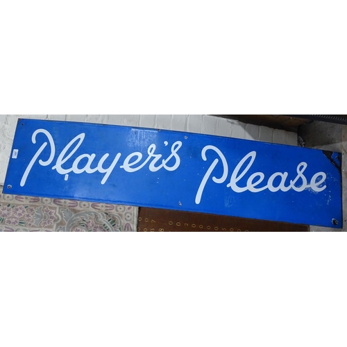 107 - A Vintage enamel sign advertising Player's 