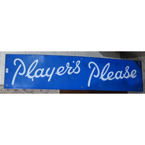 107 - A Vintage enamel sign advertising Player's 