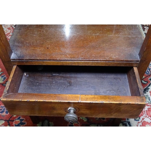 1187 - A 19th century mahogany night stand, with single drawer, W33cm, H68cm