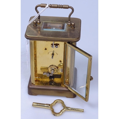 120 - A brass-cased carriage clock, Matthew Norman, London