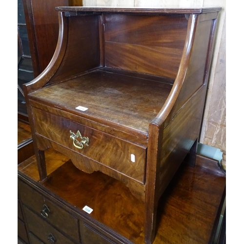 1234 - A 19th century mahogany stand with fitted drawer, on square tapered legs, W57cm