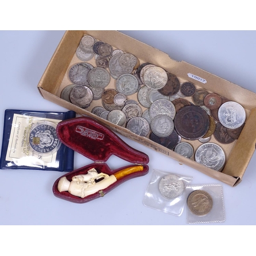 126 - Coins, tokens and a Meerschaum pipe