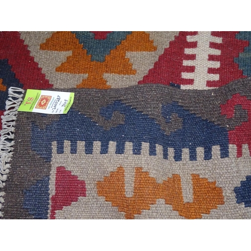 1308 - A multi-coloured Maimana Kilim carpet, 200cm x 280cm