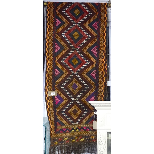 1309 - A Suzni Kelim runner, 225cm x 60cm