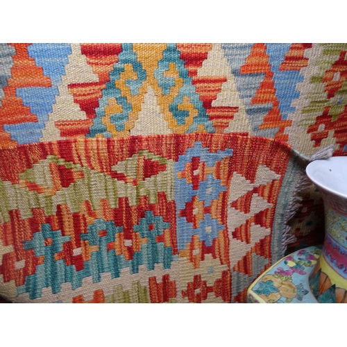 1318 - A vegetable dyed wool Kilim runner, 313cm x 80cm