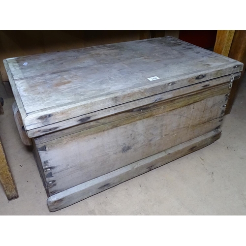 1358 - An Antique pine tool chest, W83cm