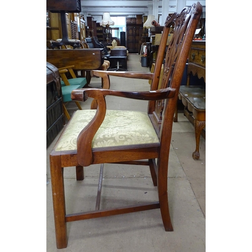 1429 - A Heal's mahogany Chippendale style desk chair