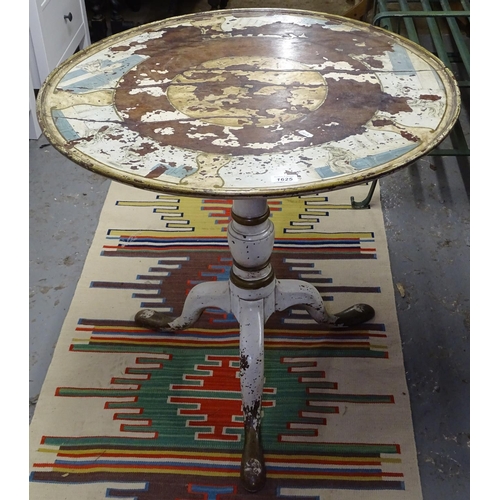 1625 - A 19th century painted tilt-top occasional table, on tripod base, W73cm