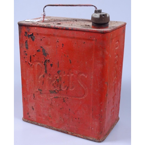 185 - An old Pratts motor oil can, with Esso screw top