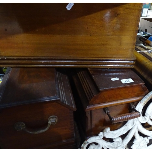 256 - A walnut-cased sewing machine, and 3 other wooden-cased sewing machines