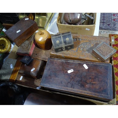 283 - A 19th century rosewood tea caddy, length 12