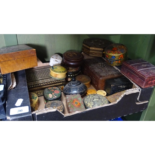 36 - Various decorative small boxes