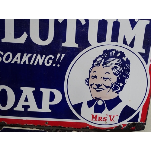 369 - A Vintage enamelled advertising sign for Volvolutum Mrs 