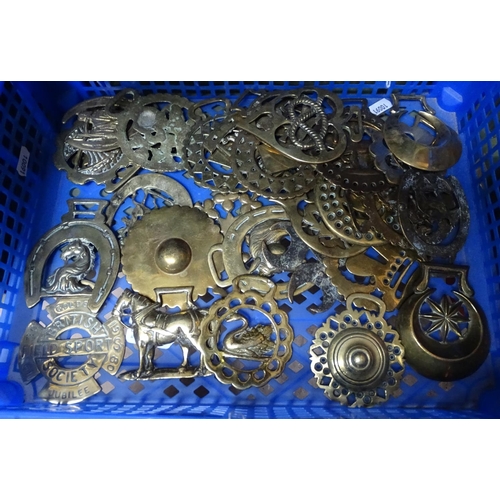 39 - Antique horse brasses etc