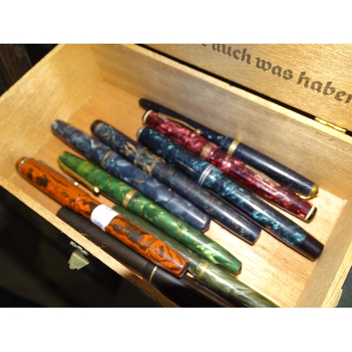 402 - Vintage fountain pens, including Burnham, Parkette