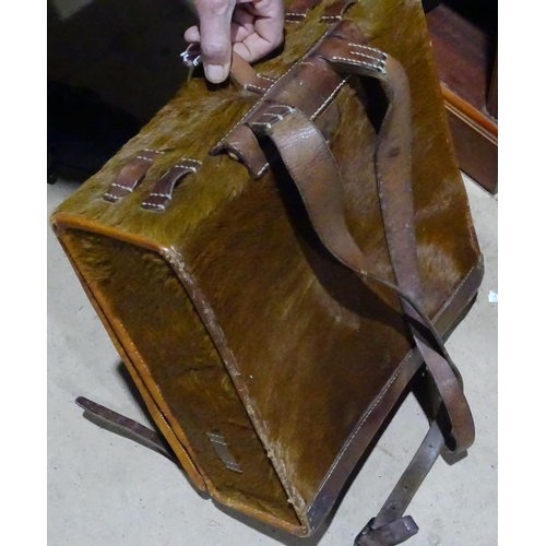 419 - A cowhide rucksack