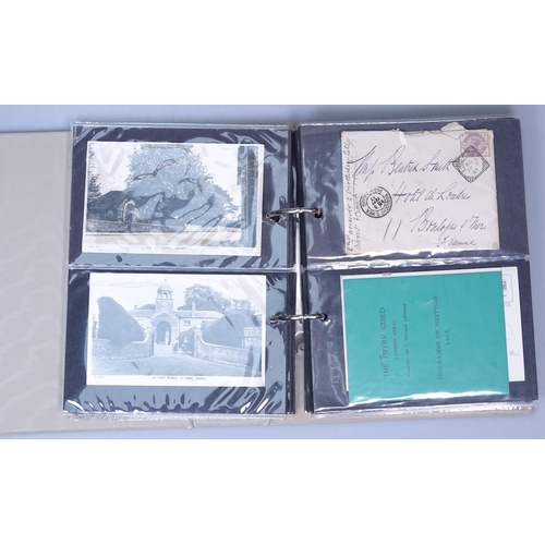 44 - A postcard album including First World War, and 2 boxes of loose postcards