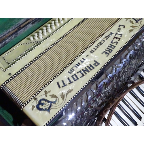 462 - An Italian Cesare Pancotti piano accordion in case