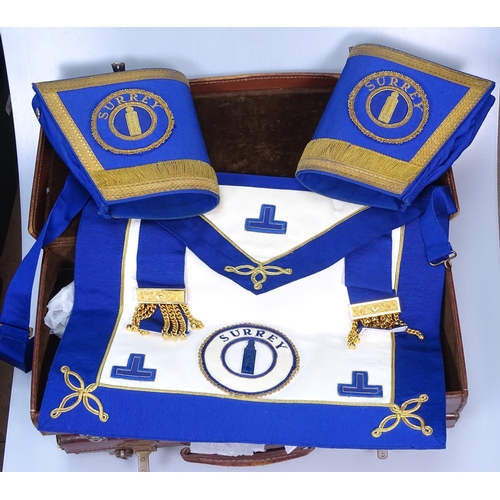 57 - 2 cases of Masonic regalia