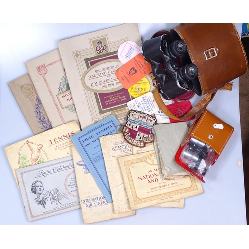 6 - Binoculars, cigarette cards etc