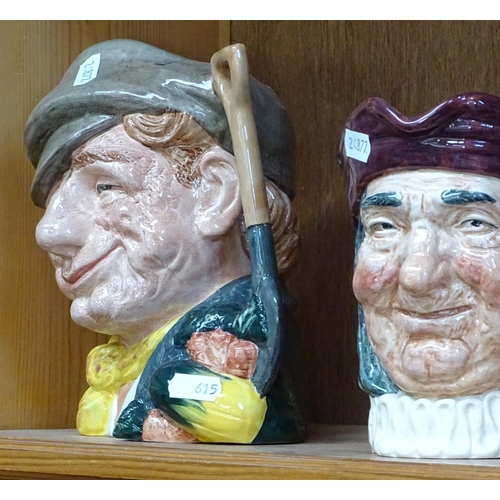 615 - 4 large Royal Doulton character mugs