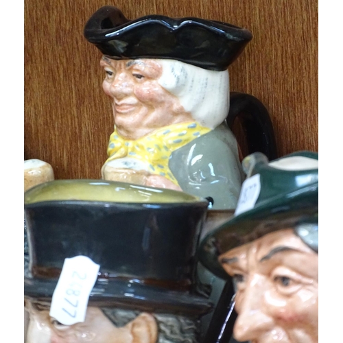 617 - A Toby Jug, and various Doulton character jugs - medium size