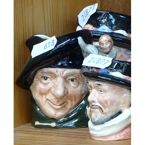 618 - 14 small Royal Doulton character jugs