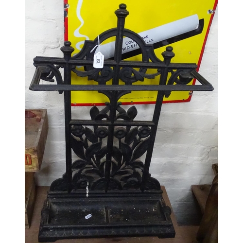 63 - A cast-iron stick stand