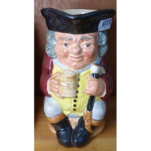 632 - A large Shorter's character jug, a Doulton Jolly Toby, and 3 others