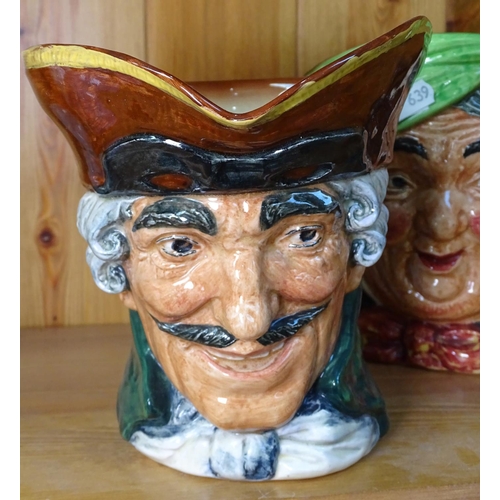 639 - 2 large Royal Doulton character jugs, Sairey Gamp and Dick Turpin