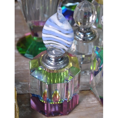 672 - Decorative scent bottle, tallest 6.75