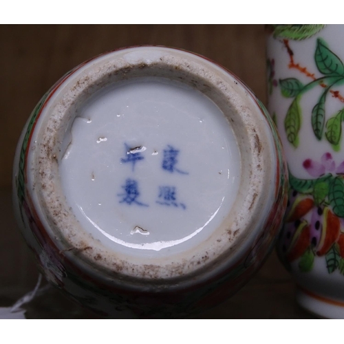 717 - A Chinese enamelled vase with 4 character mark, 6