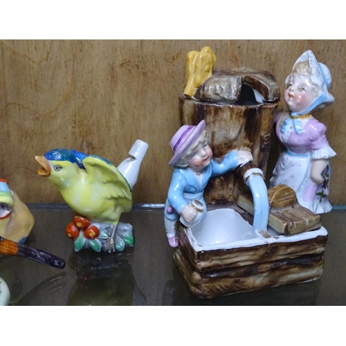 731 - A Royal Worcester child, a novelty cruet etc