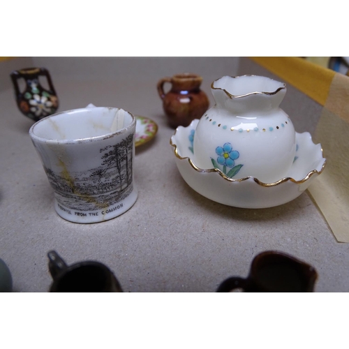 732 - Miniature cups and saucers, pots etc