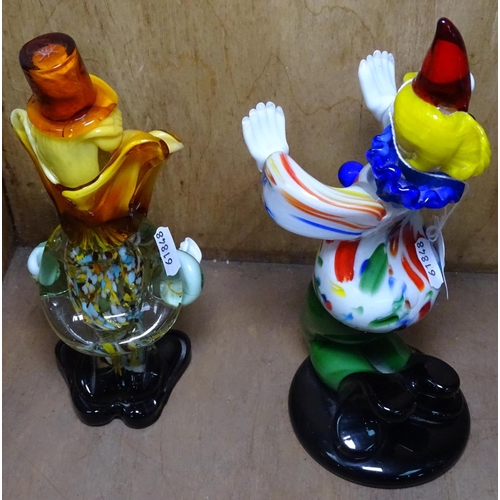 740 - A Murano Glass clown with paper label, 9.5