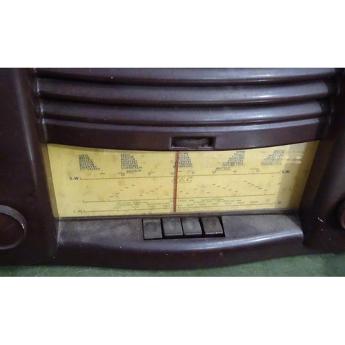 90 - A bakelite-cased valve radio, and another