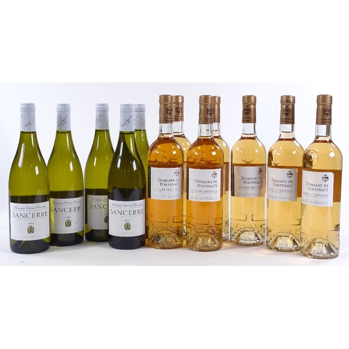 114 - 5 bottles of Sancerre 2014 Domaine Daniel Reveroy, and 7 bottles of Provencal Rose Domaine de Pontef... 