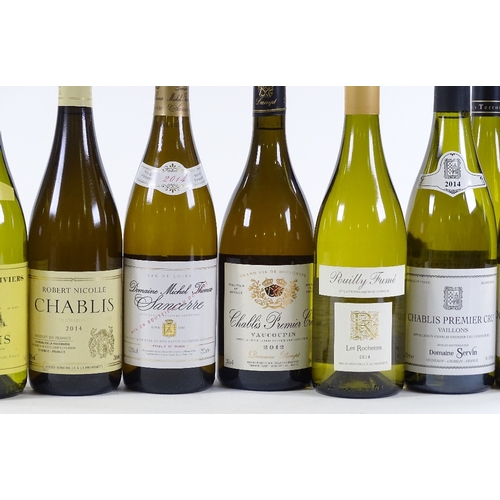 116 - 10 bottles of mixed white Chablis, Sancerre etc