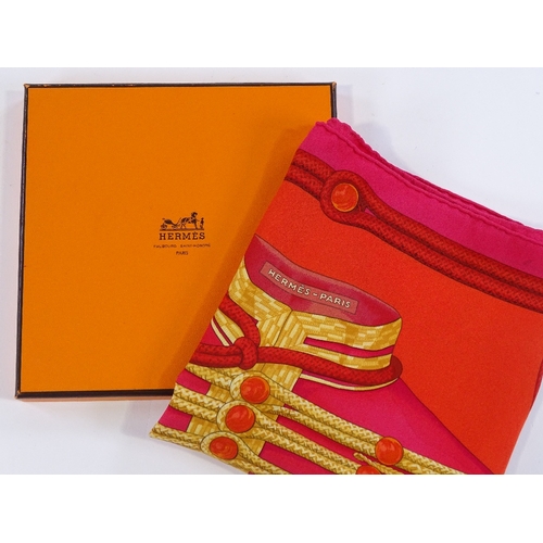 121 - A Hermes silk scarf, boxed