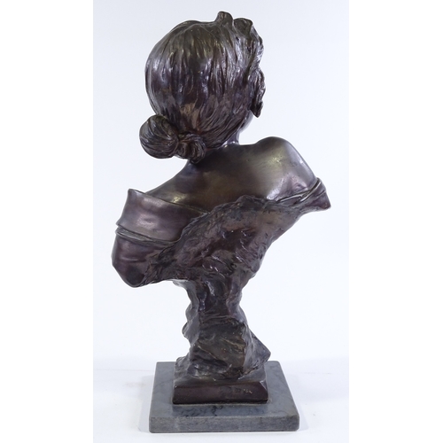 164 - E Villanis bronze sculpture 