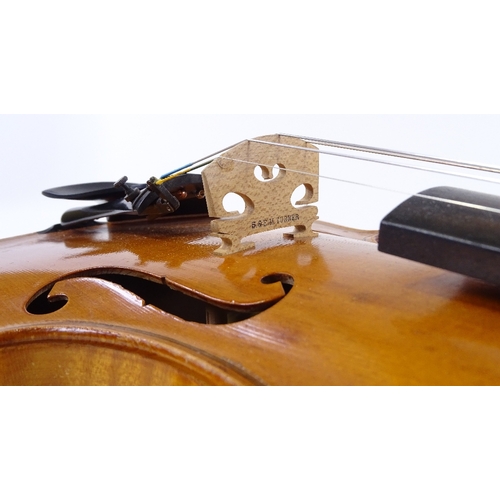 73 - A good quality Italian violin by Luigi Bertelli, made in Verona circa 1930, body length 36cm, with b... 