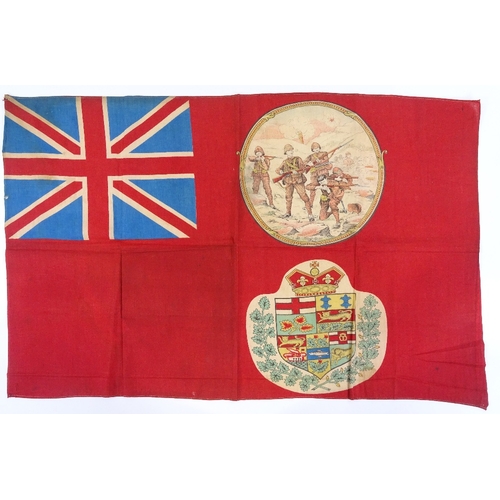 86 - A Boer War printed commemorative flag, 54cm x 84cm