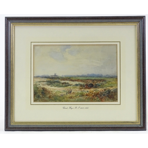 1267 - Claude Hayes (1852 - 1922), 2 watercolours, rural scenes, largest 7