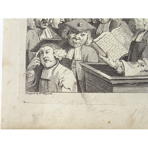 1284 - William Hogarth, 3 18th century caricature engravings, sheet size 11